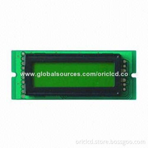 Character Type STN Dot-matrix LCD Display, 8 x 1 Character, with Outline Size of 60 x 36mm
